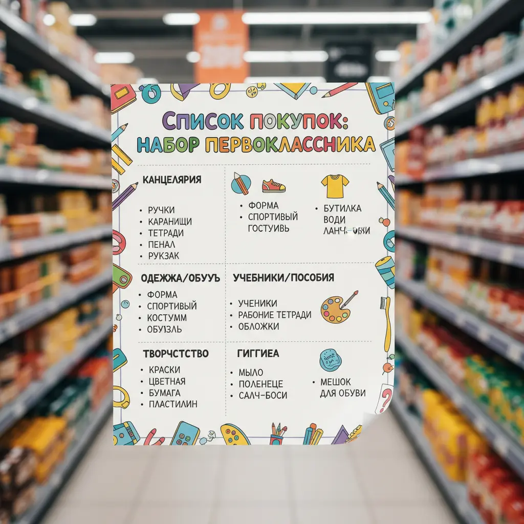 Чек-лист покупок для первоклассника 2026 - полный список необходимых товаров