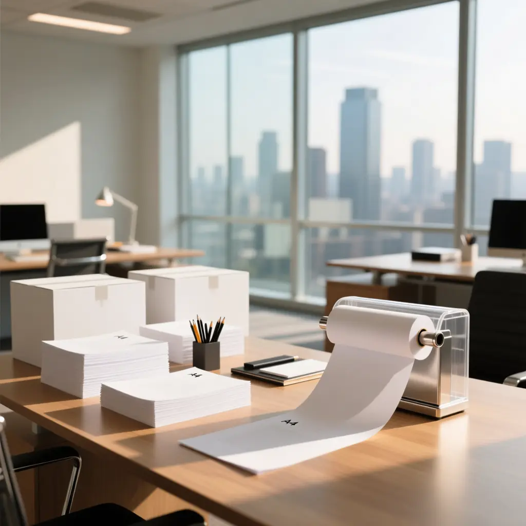 Офис с офисной бумагой